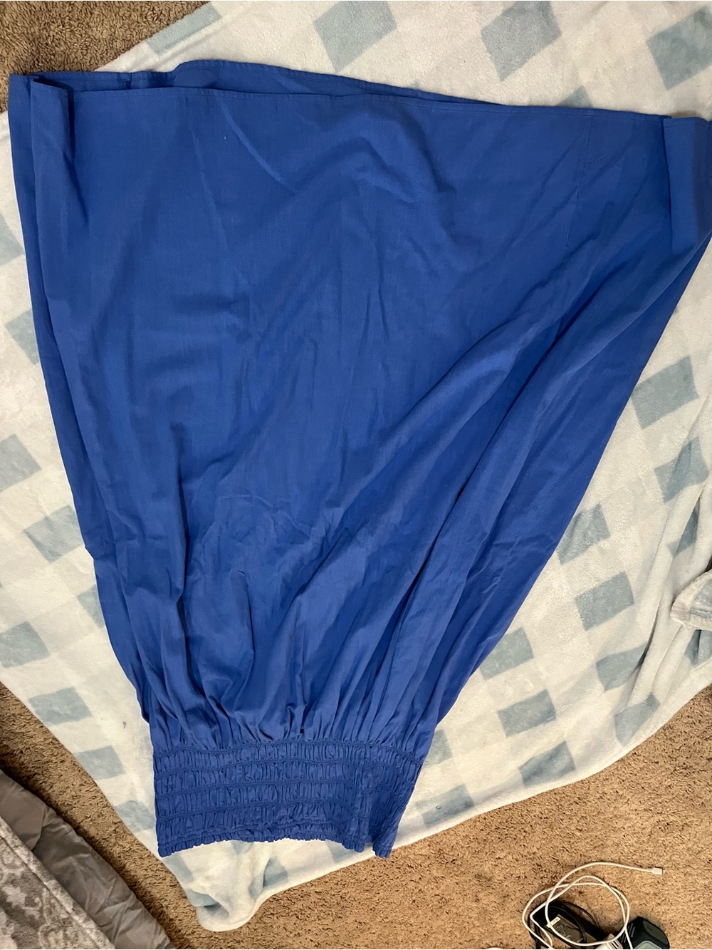 Universal Thread Royal Blue Strapless Smocked Waist Maxi Dress